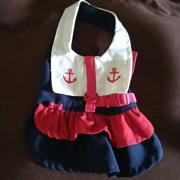 Tiny Dog Sailor Suit with Hat - Picture 2 of 12
